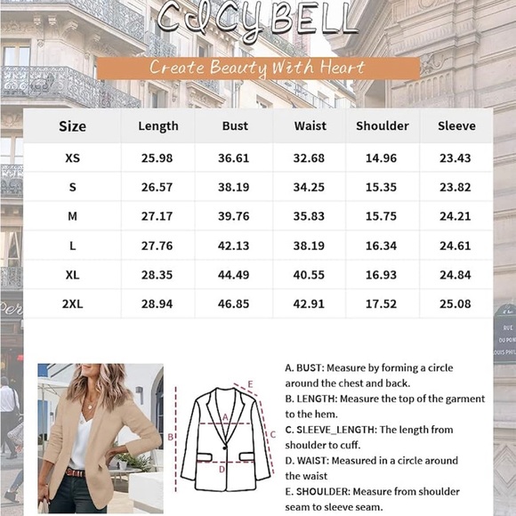 Cicy Bell Khaki Blazer (from Amazon) NWOT - Picture 3 of 3